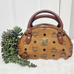 MCM Mini Visetos Dome Handbag